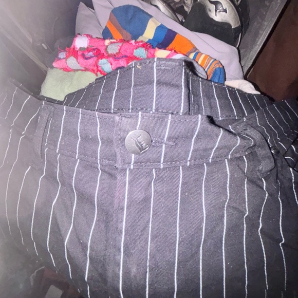 Run and Fly. Low rider stretch pinstripe unisex skinny jeans. - Picture 3 of 8